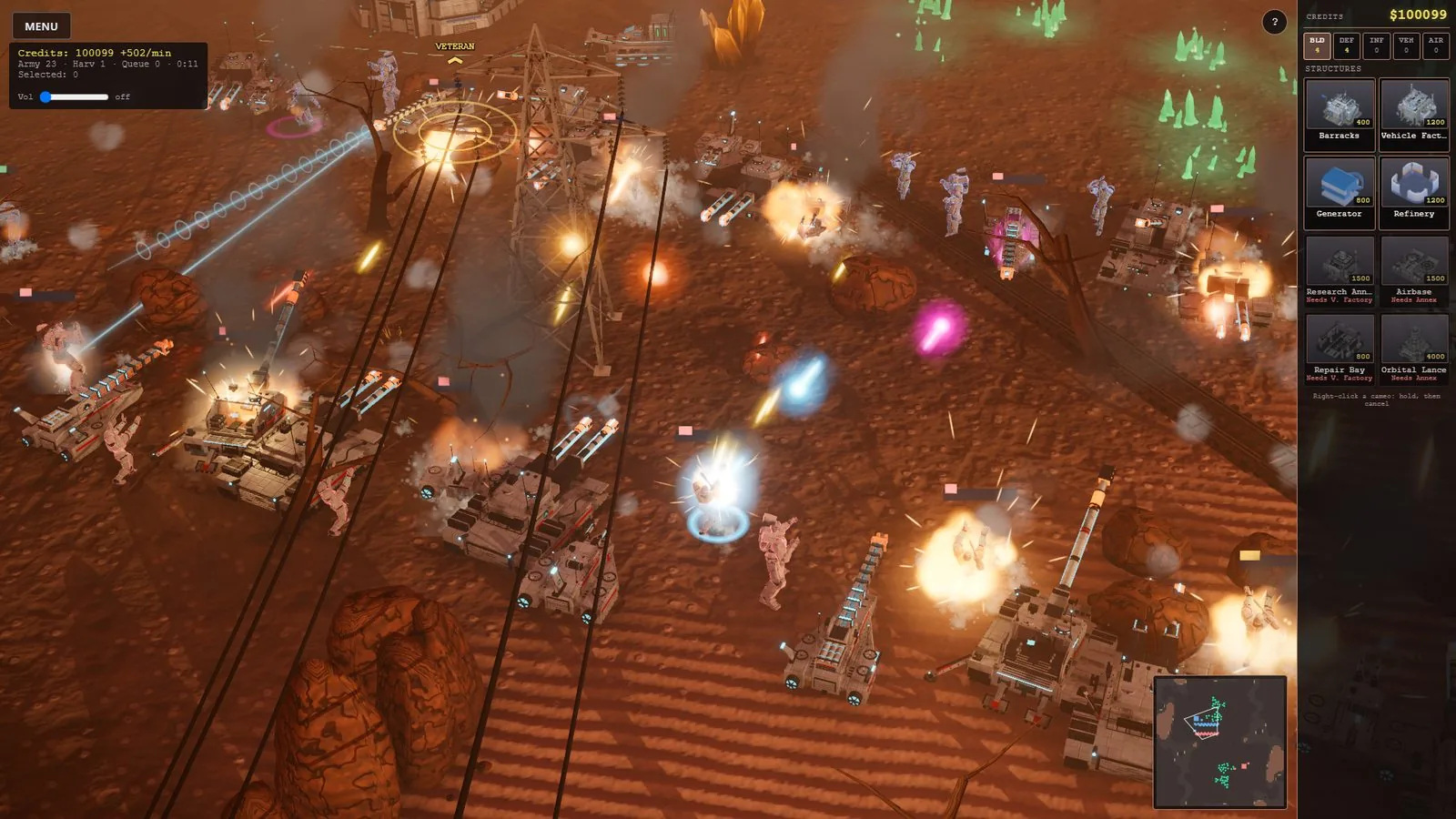 Een gevecht in Harrowfall: tanks, infanterie en explosies op een rode planeet